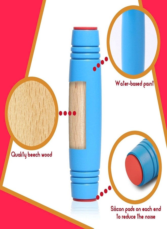 Mayatra's Portable Wood Wooden Amazing Desk Toy Fun Mokuru Dimensional Sided Flip Toys Release Anxiety Attention Stress Adults EDC Fidget Spinner Fidget Stick Desktop (Pack of 2) - Image 4